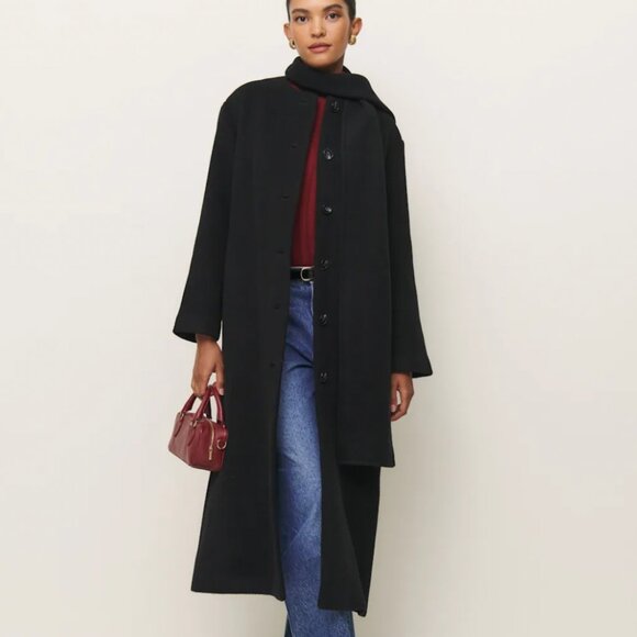 Reformation Jackets & Blazers - Reformation Asher Coat Black - Size XS
